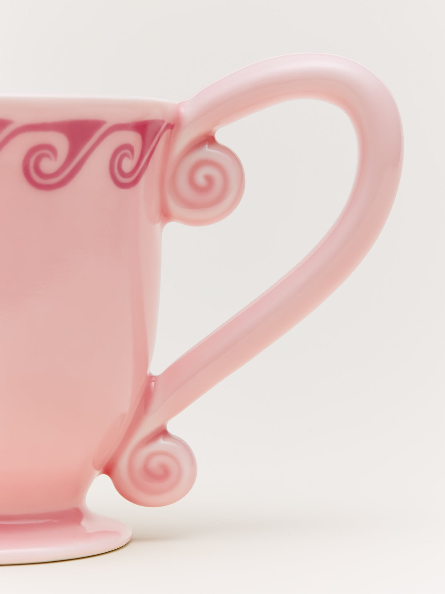 Ceramic Mug - Pink Wave Swirl Cup