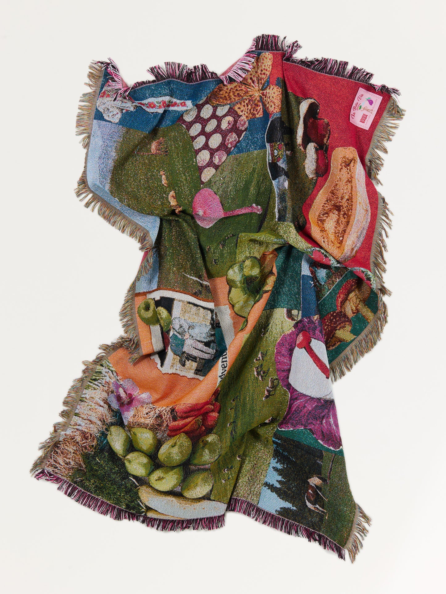 Fruity Collage Woven Throw